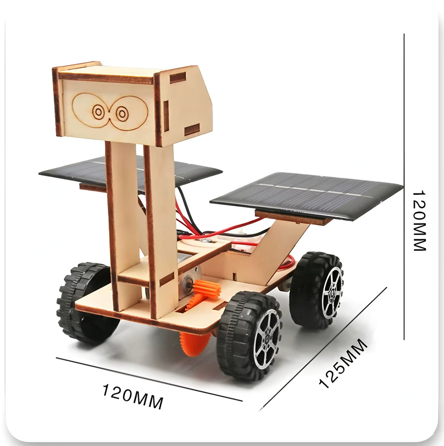 soulbao Solarbetriebener Mondrover, 3D Holzpuzzle, Weltraum, Holz - Bild 3