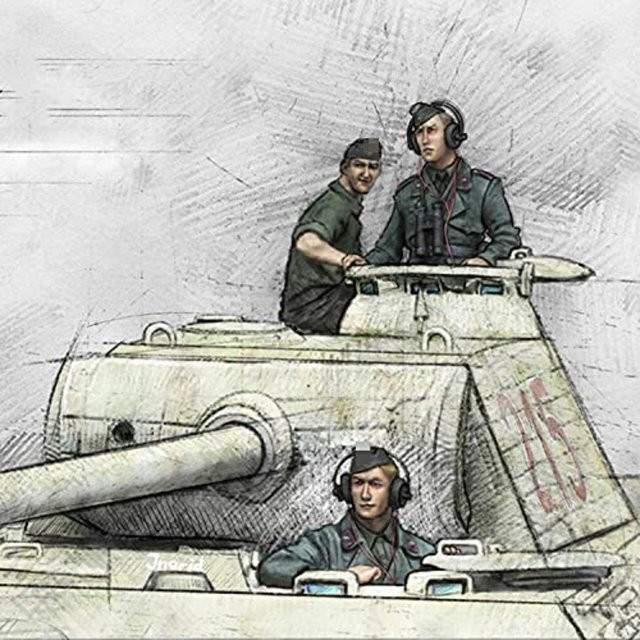 GK Resin-Soldatenmodell, militärisches Thema, 3-teiliges Set - Bild 1