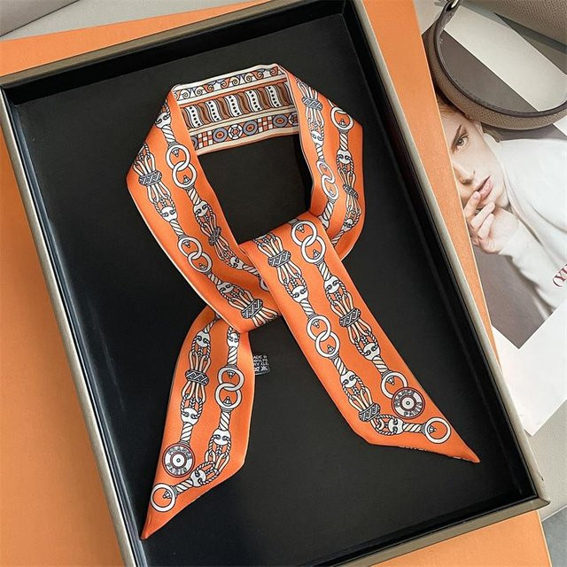 Seidenschal, Damen, orange, One Size - Bild 1