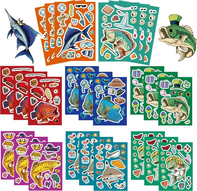 Wasserdichte Cartoon Puzzle Aufkleber für DIY Handwerk in Mehrfarbig - Bild 1