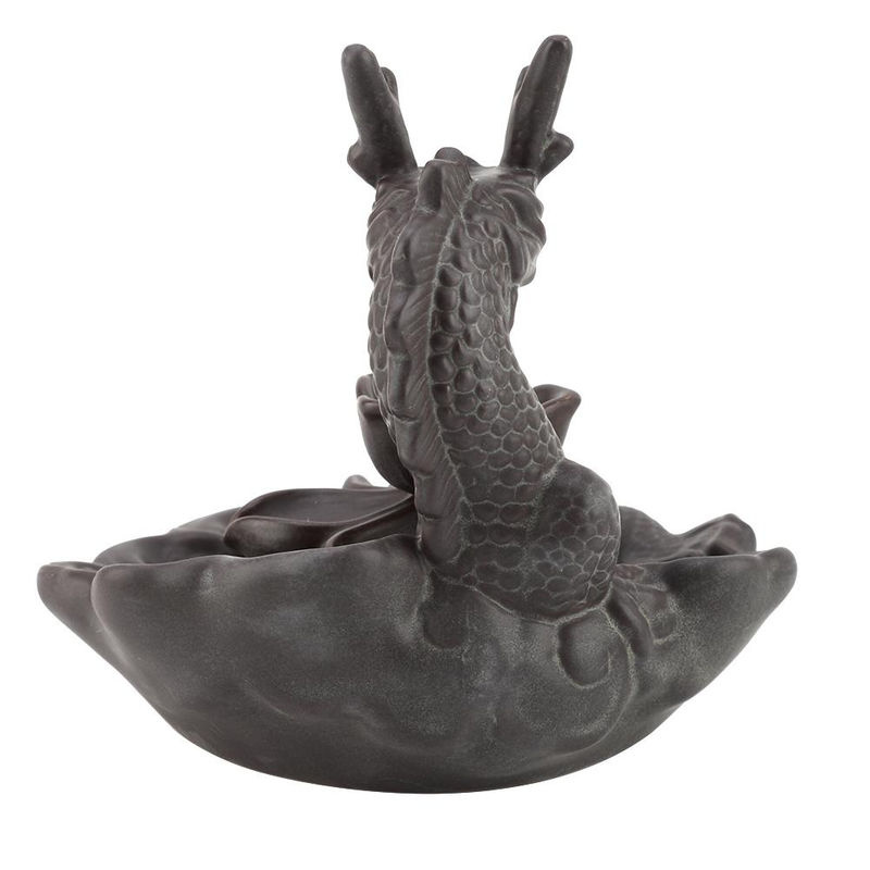 CosyHome Keramischer Rückfluss-Räucherer in Schwarz mit orientalischem Design - Bild 3