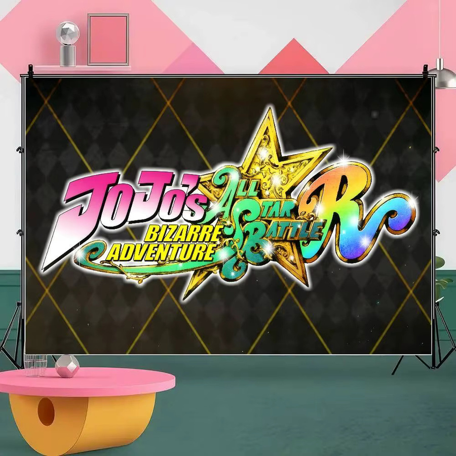 Mesuca JoJo's Bizarre Adventure Party-Dekoration mit Sternen und geometrischem Design, Mehrfarbig, B: 70 cm, H: 70 cm - Bild 2