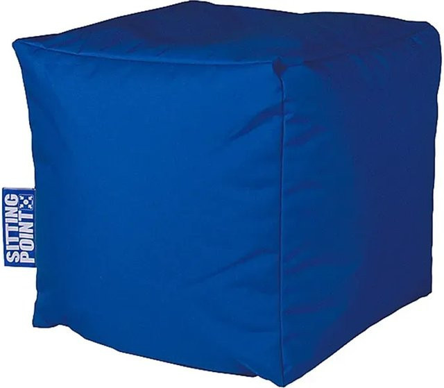 Sitting Point Hocker 60 in Dunkelblau aus Polyester mit EPS-Perlenfüllung - Bild 1