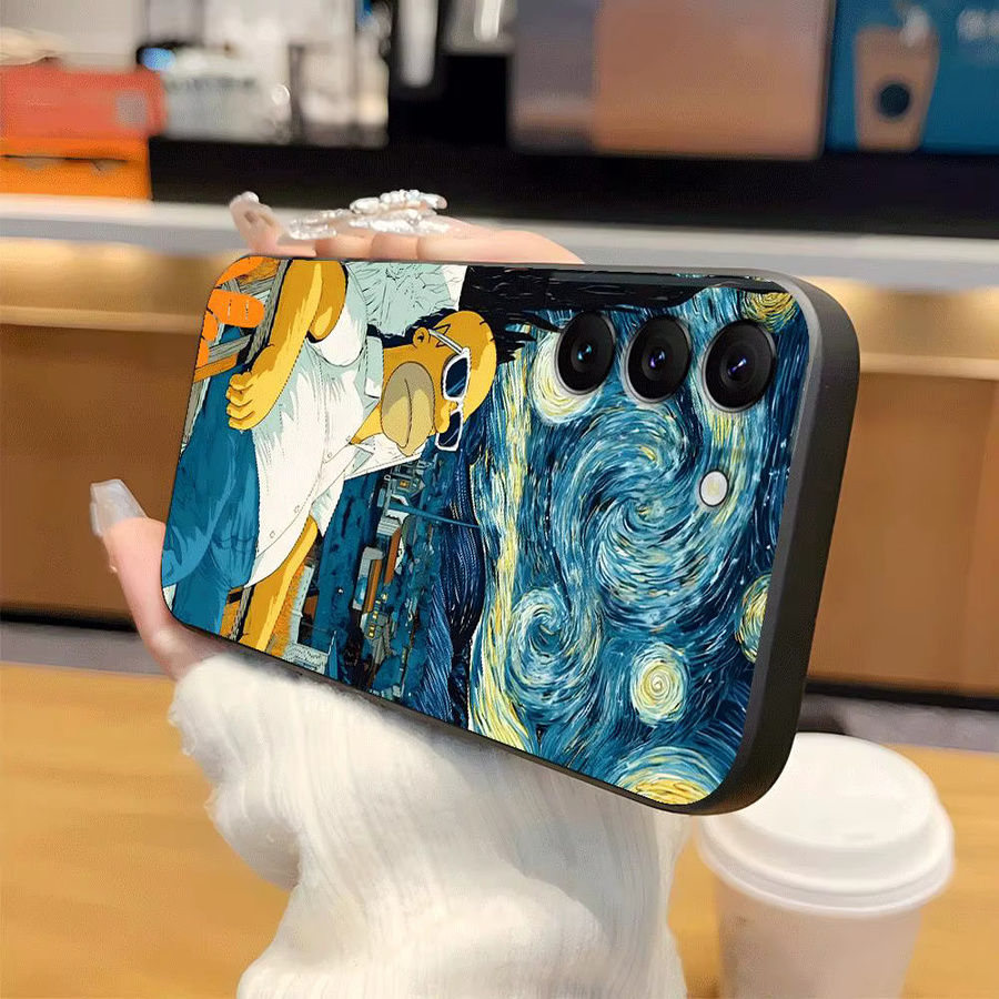 The Simpsons Homer Kunst Soft-Handyhülle für Samsung Galaxy, Mehrfarbig - Bild 3