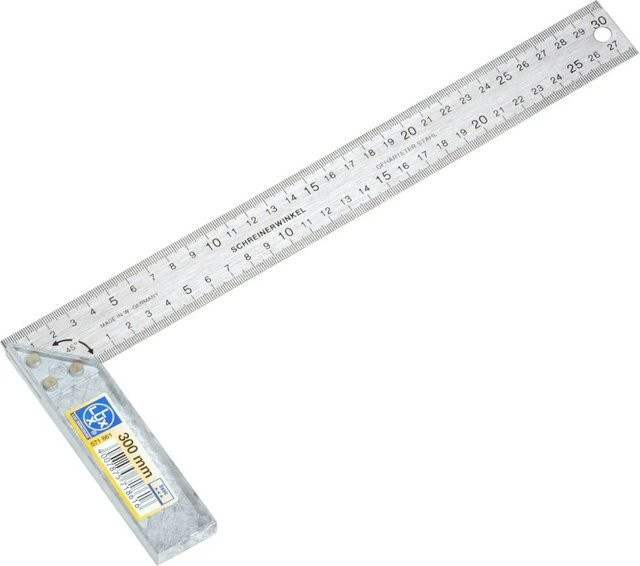 LUX-TOOLS Anschlagwinkel Silber, Länge: 30 cm - Bild 1