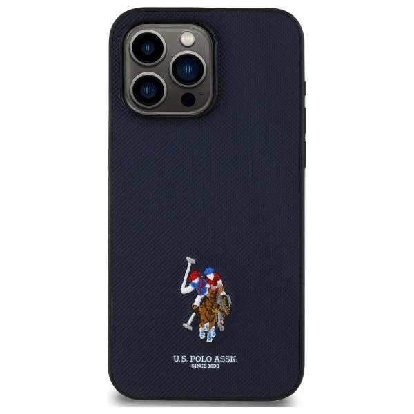 US Polo Assn. iPhone 15 Pro Max Handyhülle mit Stickerei in Dunkelblau - Bild 2
