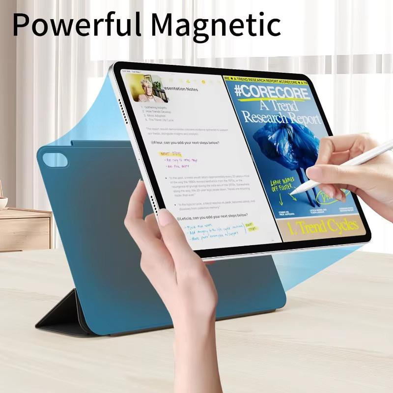 Y-Fold Magnetische Hülle für iPad Air 13 2025, iPad Pro 11 und 12.9, sowie iPad Air 4 5 und iPad Mini in Weiß - Bild 2