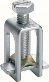 Hager Sammelschienenklemme K96H aus Messing für 12x5mm Schienen, 95qmm, Silber/Weiß - Bild 1
