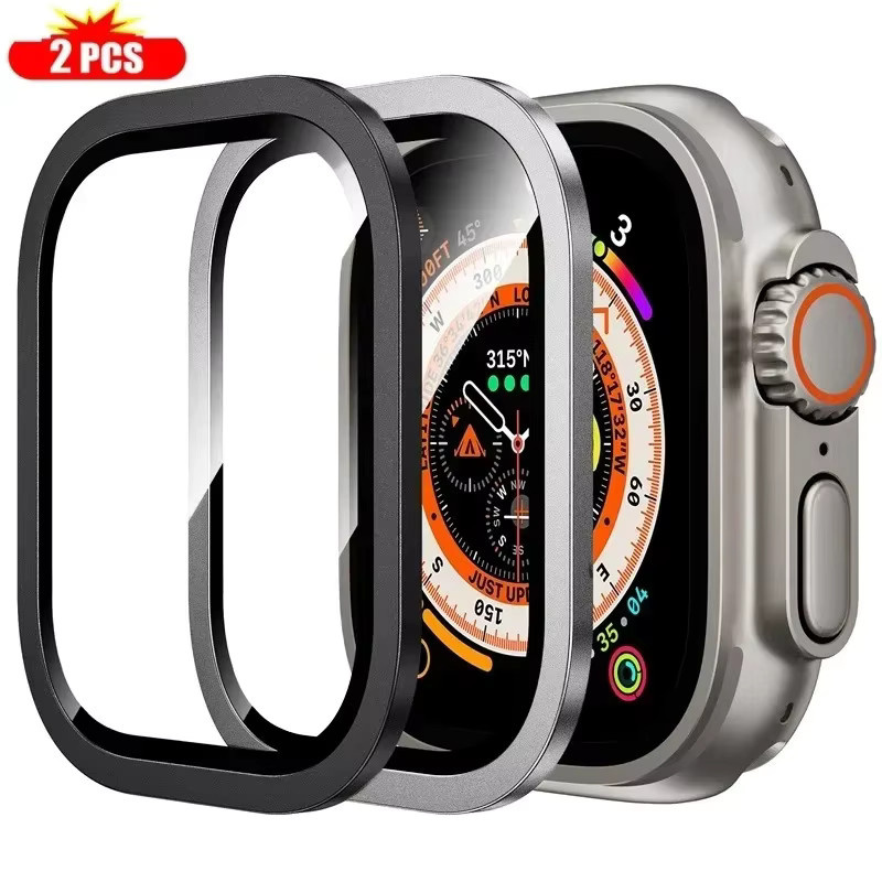 Displayschutzfolie PEO, 2 Stück, gehärtetes Glas, Titan-Metallrahmen, 49 mm - Bild 2