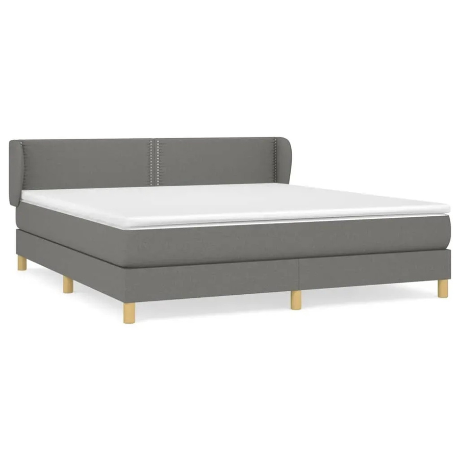 vidaXL Boxspringbett mit Matratze Hybrid-Design in Dunkelgrau, B/T/H: 180 x 200 x 183 cm - Bild 2