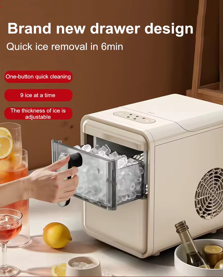 SUSWEETLIFE Mini Automatische Eismaschine Kompakt mit 15 kg Tagesleistung und Selbstreinigungsfunktion - Bild 2