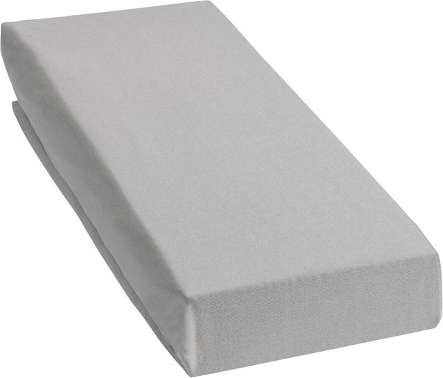 Pocoline Microfaser Spannbetttuch in Grau, B/T: 100 x 200 cm, Oeko-Tex Standard 100 zertifiziert - Bild 1