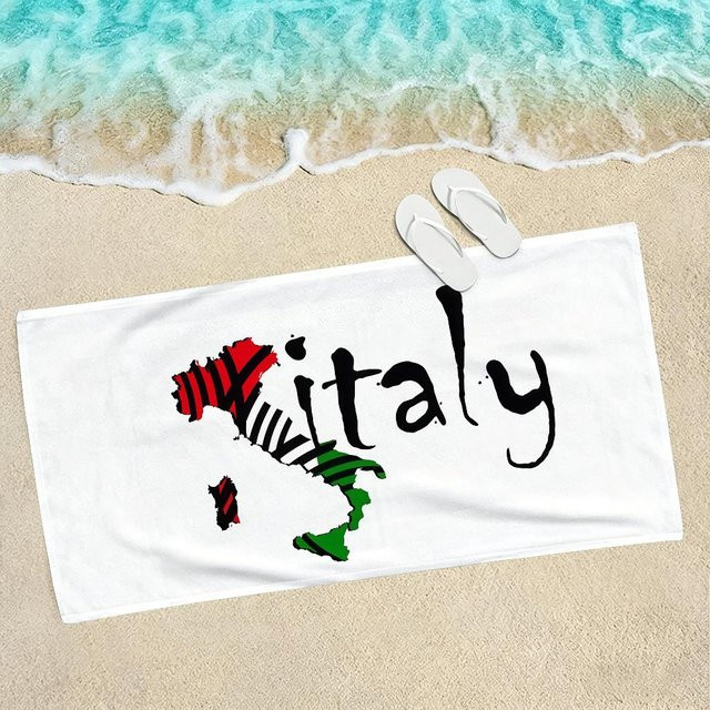 Strandtuch Flagge von Italien von JMG Household Supplies, Mehrfarbig, B/H: 80 x 160 cm - Bild 1