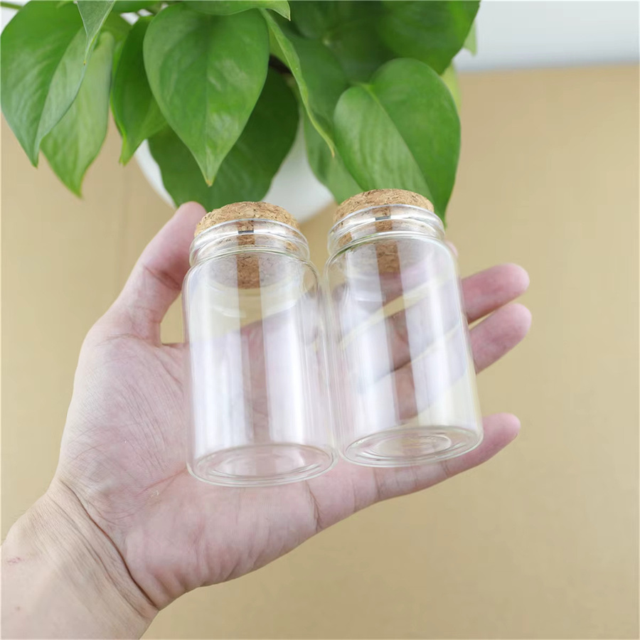 6er Set LYGIL Glasflaschen mit Korken, transparent, 90 ml - Bild 3