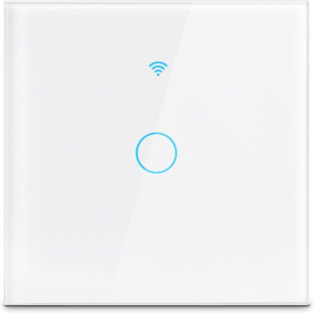 Tuya Smart WiFi Touch Sensor Wand Licht Schalter von MALITAI, 1 Gang, Weiß, mit Sprachsteuerung für Alexa und Google Assistant, Erfordert Neutralleiter - Bild 1