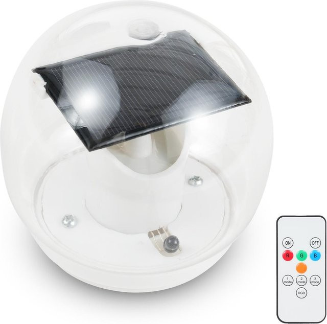 TOMTOP JMS Solar-Flammen-Schwimmlichter mit Remote-Control, IP67 wasserdichte Pool-Lichter für Garten und Außenbereich, Weiß - Bild 1
