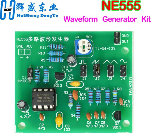 HUISHENGYUFA DC6-12V NE555 Pulsgeneratormodul als DIY Kit für Sinus, Dreieck und Quadratwellen-Signalgenerierung - Bild 1