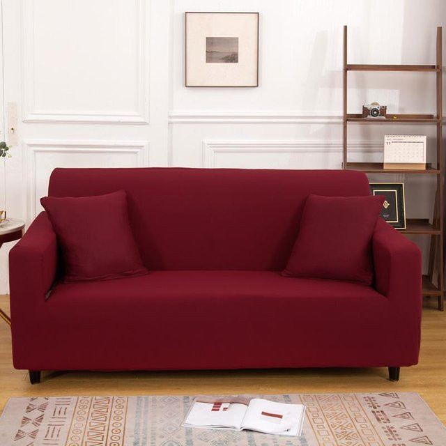 Wasserdichter und elastischer L-förmiger Sofabezug für Ecksofas, 4-Sitzer, Farbe: Rot, Breite: 235-300 cm - Bild 1