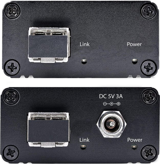 StarTech.com USB 3.0 Extender über OM3 Multimode Glasfaser mit 2x USB-A Ports, LC/LC, 350m Reichweite, inklusive 2x 10G MMF SFP+ Modulen, Schwarz (F35023-USB-EXTENDER) - Bild 1