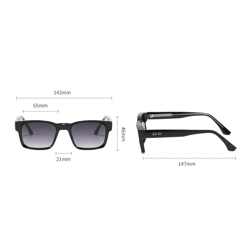 SNQP Sonnenbrille, Herren, Vollrand, quadratisch, Kunststoff - Bild 3