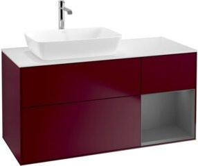 V&B Waschtischunterschrank Finion in Anthrazit mit Regal, Breite: 120 cm, Tiefe: 50,1 cm, Höhe: 50,1 cm - Bild 1