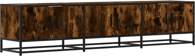 vidaXL TV-Schrank aus Holzwerkstoff und Metall in Räuchereiche, B/T/H: 180 x 35 x 41 cm - Bild 1