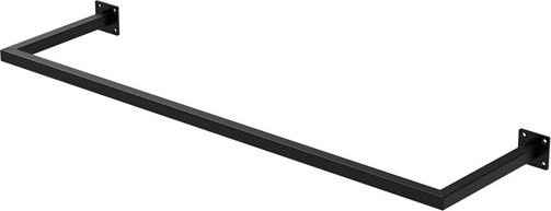 ML-Design Kleiderstange Garderobe zur Wandmontage aus Stahl in Schwarz Matt, B: 110 cm, H: 30 cm, T: 30 cm - Bild 1