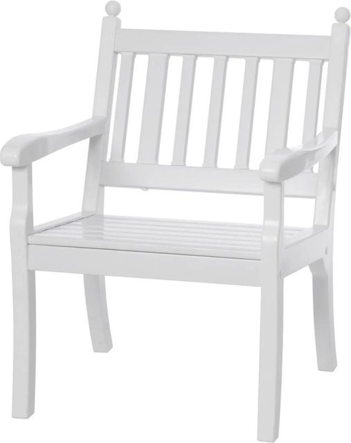 PROREGAL Gartenbank Aruba 1 Sitzer in Weiß aus witterungsbeständigem Kunststoff, H x B x T: 88 x 68 x 69 cm - Bild 1