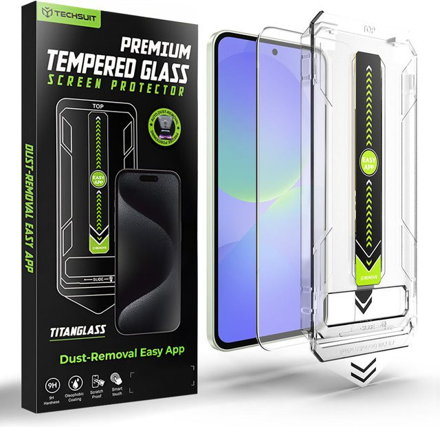 Techsuit TitanGlass CrystalHD Displayschutzfolie aus Sicherheitsglas für Samsung Galaxy A37 5G und Samsung Galaxy A36 A366, transparent - Bild 1