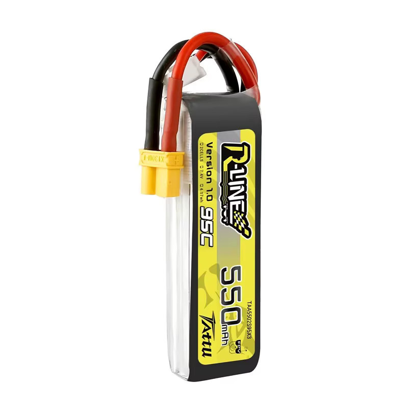 Tattu R-Line 1.0 7,4 V LiPo Batterie 550 mAh 95C 2S für RC FPV Flugzeuge, Quadcopter und Drohnen - Bild 3
