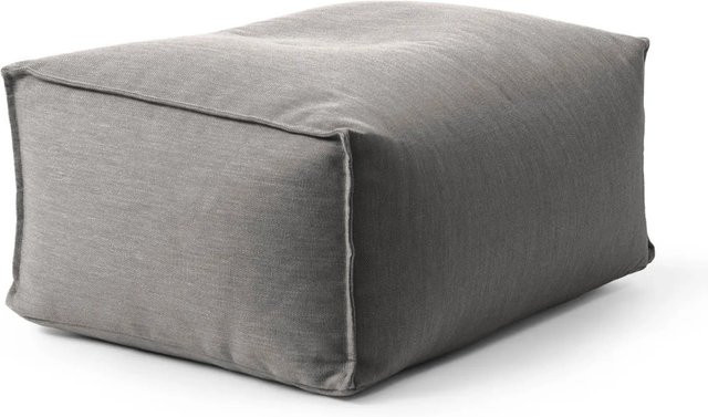 mokebo Outdoor Pouf Sitzhocker in Steingrau für Garten, Balkon und Terrasse - Bild 1
