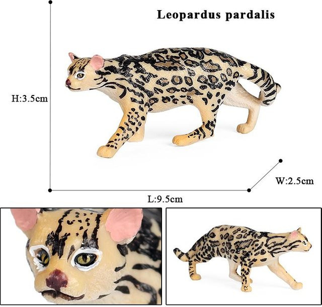 Oenux Wildtiere Bengalkatze Tiger Katze Luchs Karakal Leopard Actionfigur ab 3-6 Jahren - Bild 1