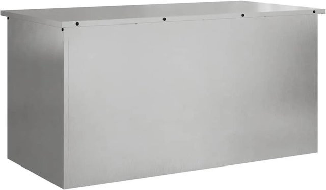 vidaXL Außenlagerbox aus Stahl in Silber für Garten und Terrasse B/T/H: 100 x 50,5 x 50 cm - Bild 1
