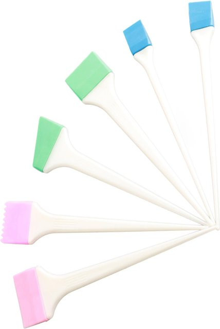 Koogeelife Haarfärbepinsel-Set, 6 Stück, Silikon, Weiß - Bild 1