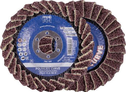 PFERD Fächerschleifscheibe Durchmesser 115 mm Körnung 180, 5er Pack - Bild 1