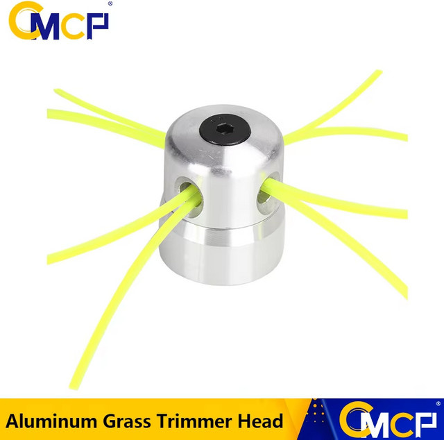 CMCP Universal Aluminium Rasentrimmerkopf mit 4-Linien in Silber für Freischneider und Rasenmäher Zubehör - Bild 1