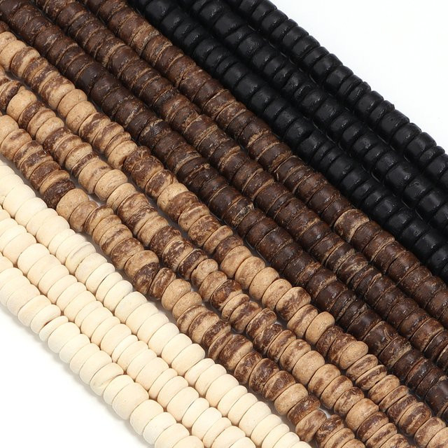 lingsai Holz Spacer Perlen, Weiß, Unisex - Bild 1