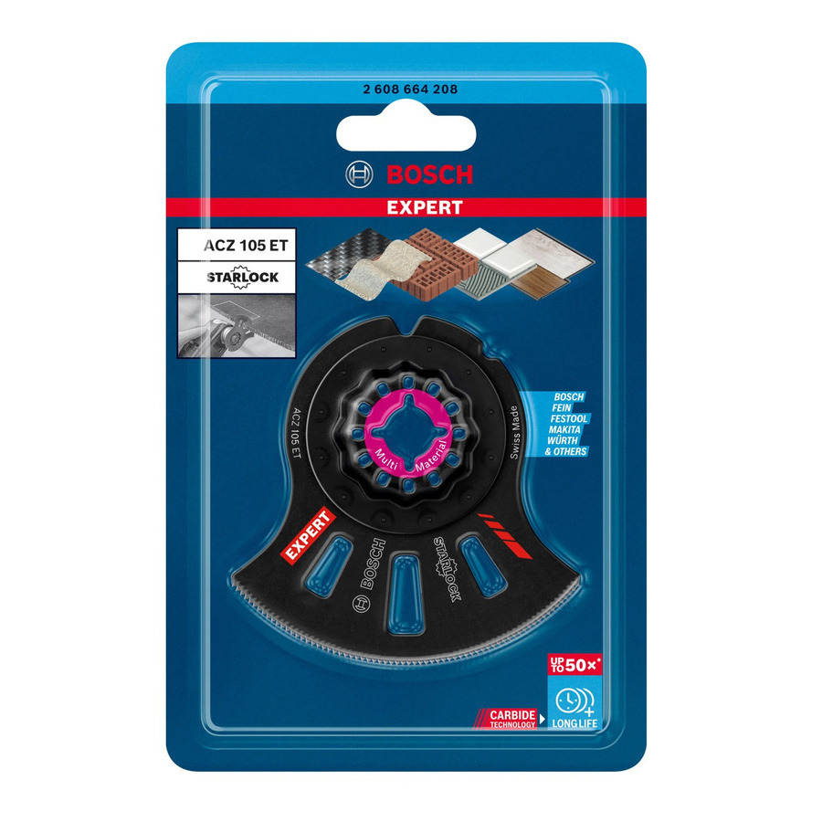 Bosch Expert Segmentsägeblatt ACZ 105 ET MultiMaterial Carbide Tipped für Universal- und Kunststoffanwendungen, Schwarz - Bild 2