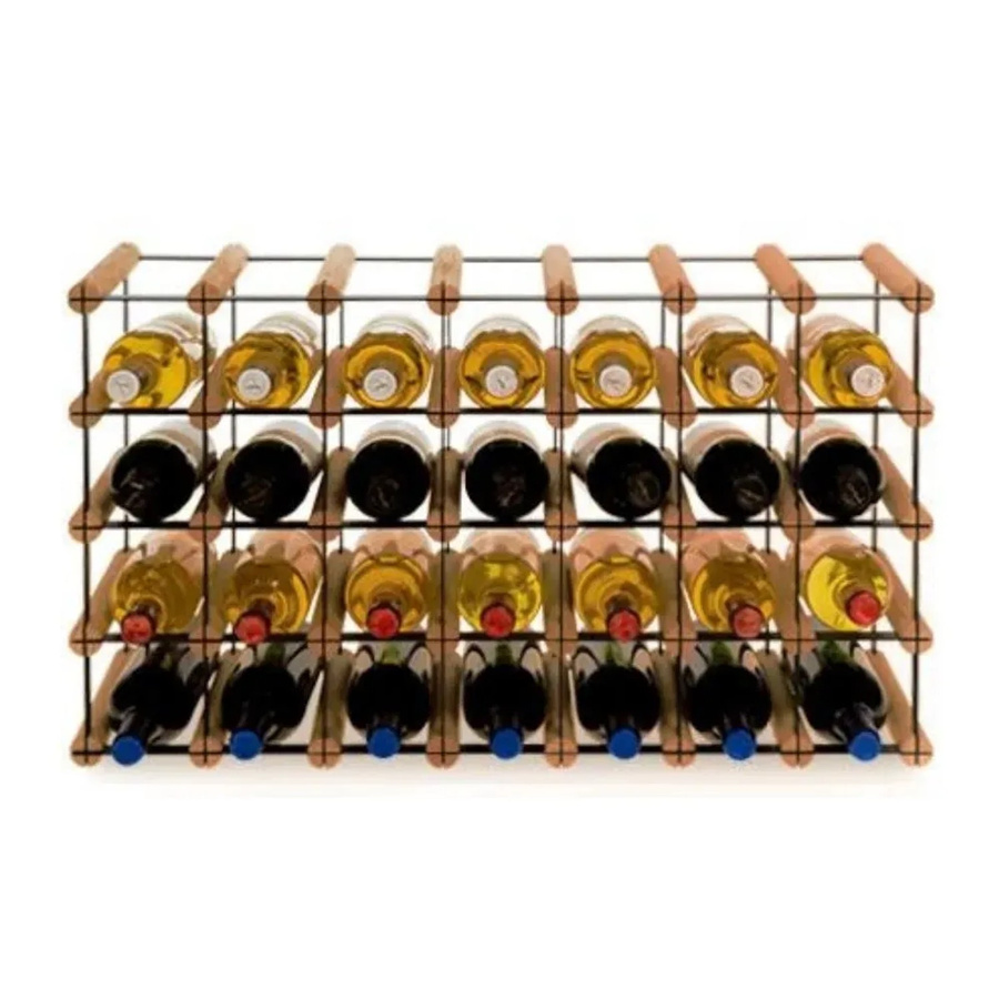 PROREGAL Modulares Weinregal Vinotega Mod aus massivem Kiefernholz, Braun geölt, H x B x T: 42,5 x 72,5 x 24,5 cm - Bild 2