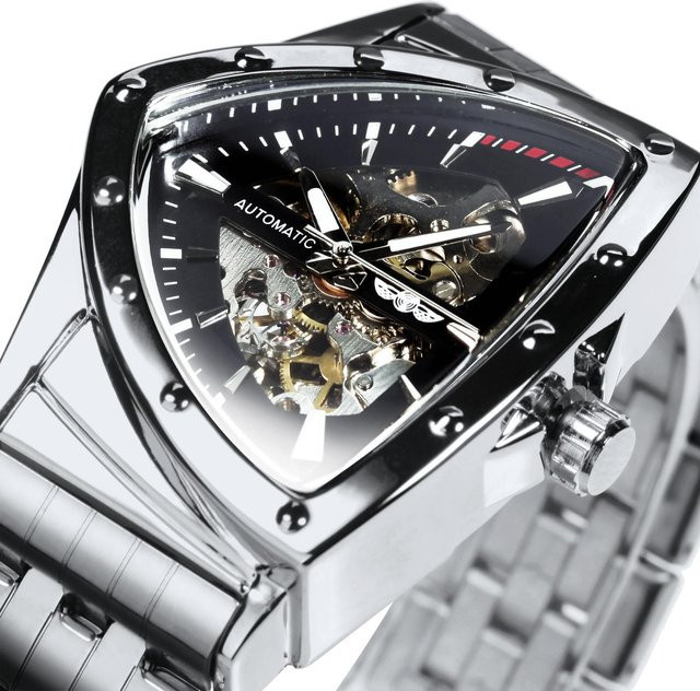 WINNER Armbanduhr, Automatik, Edelstahl, Schwarz, Herren - Bild 1
