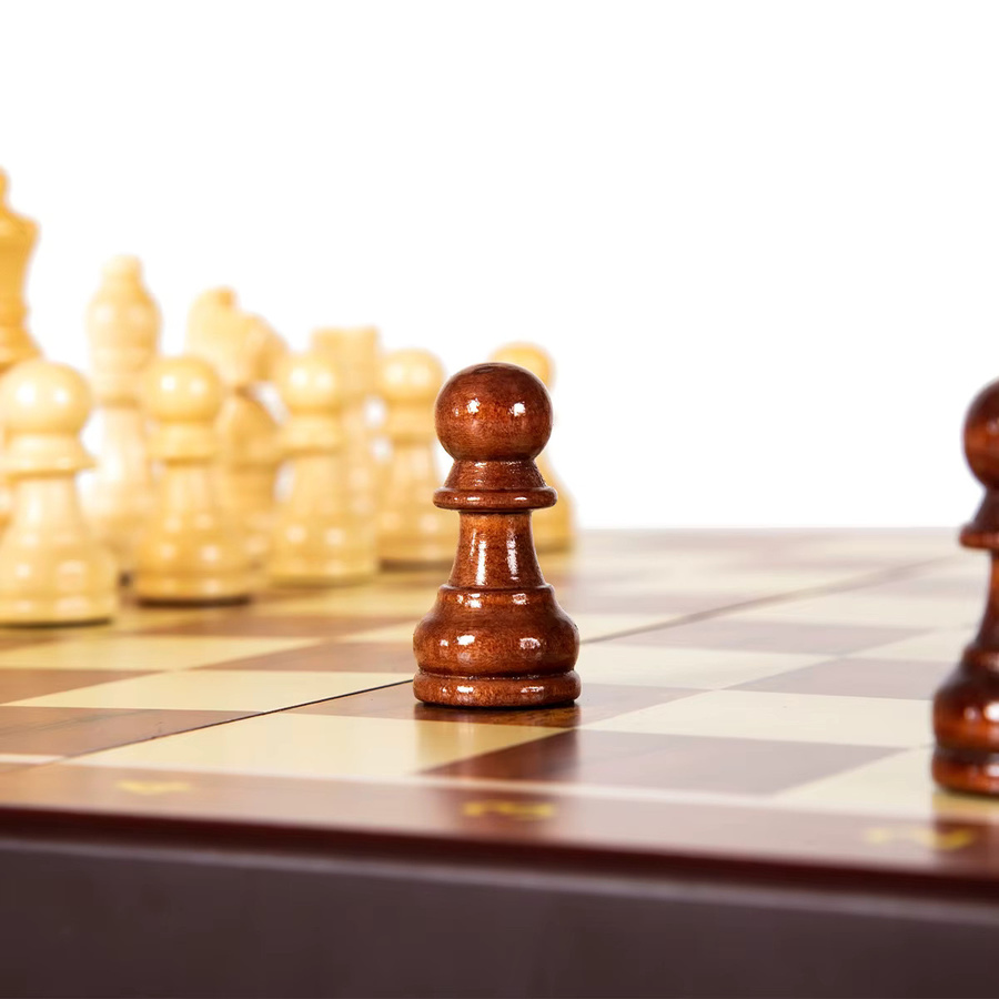 Yernea Schachspiel, Strategiespiel, Holz, faltbares Holzbrettspiel - Bild 3