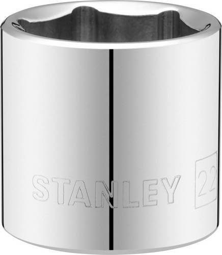 Stanley 6-Kant Stecknuss 22 mm mit 3/8 Zoll Antrieb in Silber - Bild 1