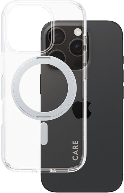 PanzerGlass MagSafe Handyhülle für Apple iPhone 16 Pro mit Kickstand in Silber Transparent - Bild 2