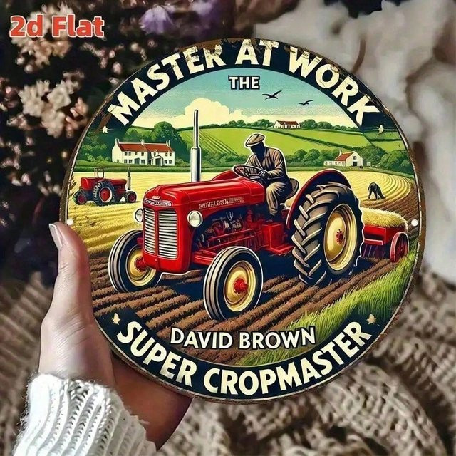 CIFBUY Vintage Traktor Metallschild Rustikale Retro-Wanddekoration Multicolor B/H: 20,32 x 20,32 cm - Bild 1