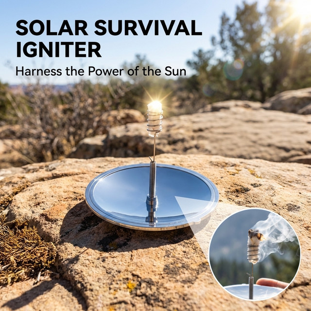 Soulbao Mini-Solar-Fokuszünder, Lernspielzeug, Metall, Silber - Bild 1