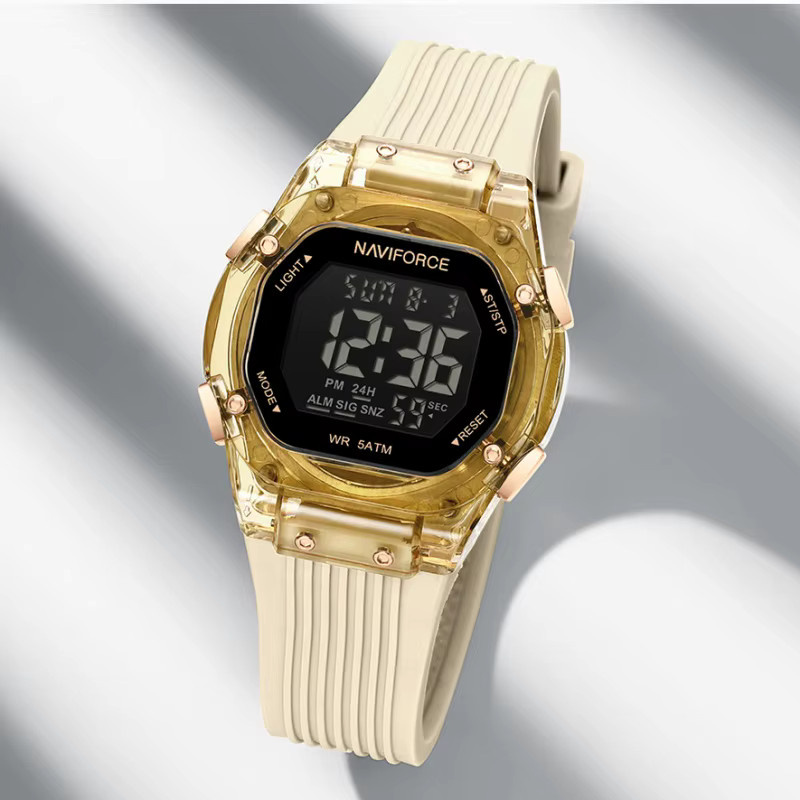 NAVIFORCE Digitaluhr, Damen, Silikonarmband, Schwarz, 5 ATM - Bild 2