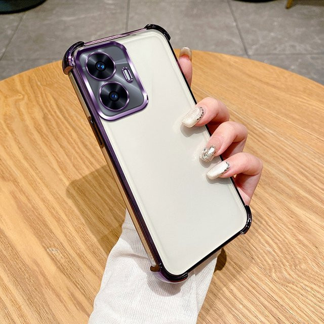 Stoßfeste Silikon Schutzhülle für Realme C55 und Realme Narzo N55 in Pink - Bild 1