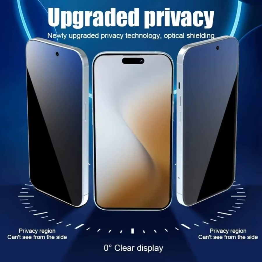 DIXSG 6-in-1 Sichtschutz aus gehärtetem Glas für iPhone 17 16 15 14 13 12 Kameraobjektivschutz transparent - Bild 2