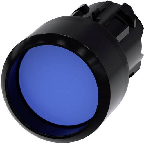 Siemens 3SU1000-0CB50-0AA0 Drucktaster mit Frontring aus Kunststoff, rund, Schwarz und Blau - Bild 1