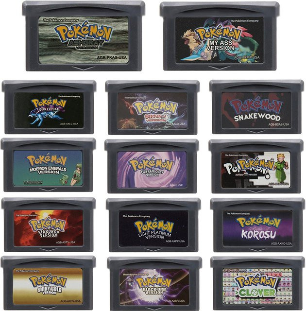 Bandai GBA Spielkassette Pokemon-Serie RPG Videospiel für 32-Bit-Konsole in Grau und Gold - Bild 1
